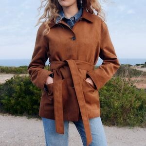 H&M faux suede jacket L/XL